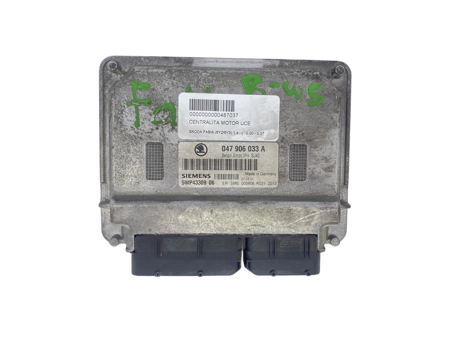Unidade de Controlo Skoda 047906033A 5WP43309 06 Siemens main product photo