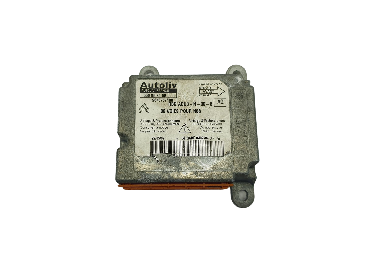 Módulo da unidade de controle 9646757180 550893100 Citroen Autoliv main product photo