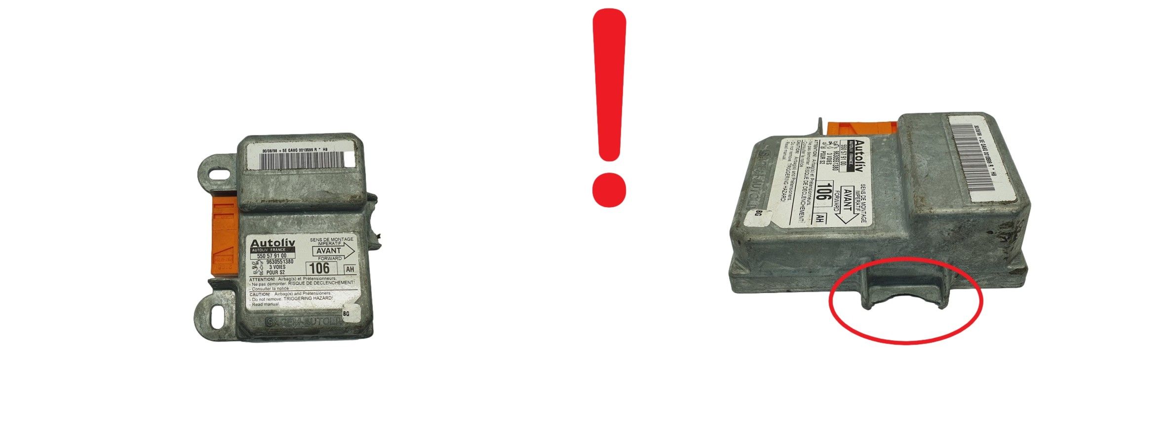 Módulo da unidade de controle 9630551380 550579100 Peugeot Autoliv main product photo