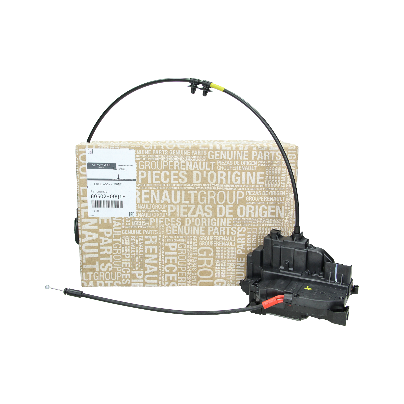 Mecanismo de fechadura da porta Direito Frente Original 8050200Q1F 8200497604 Renault Nissan main product photo