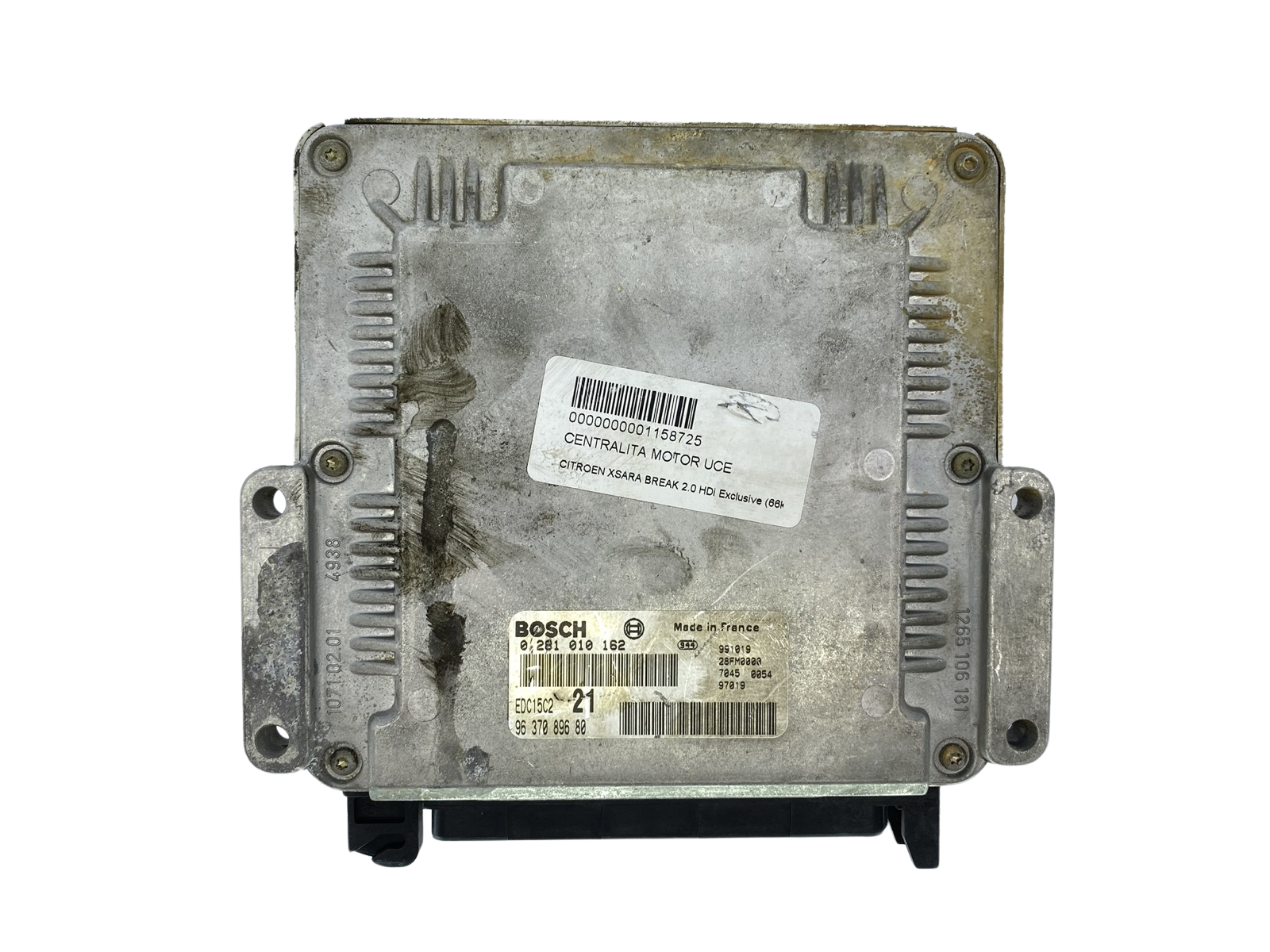 Unidade de Controlo 0281010162 9637089680 28FM0000 PSA Bosch 63908 main product photo