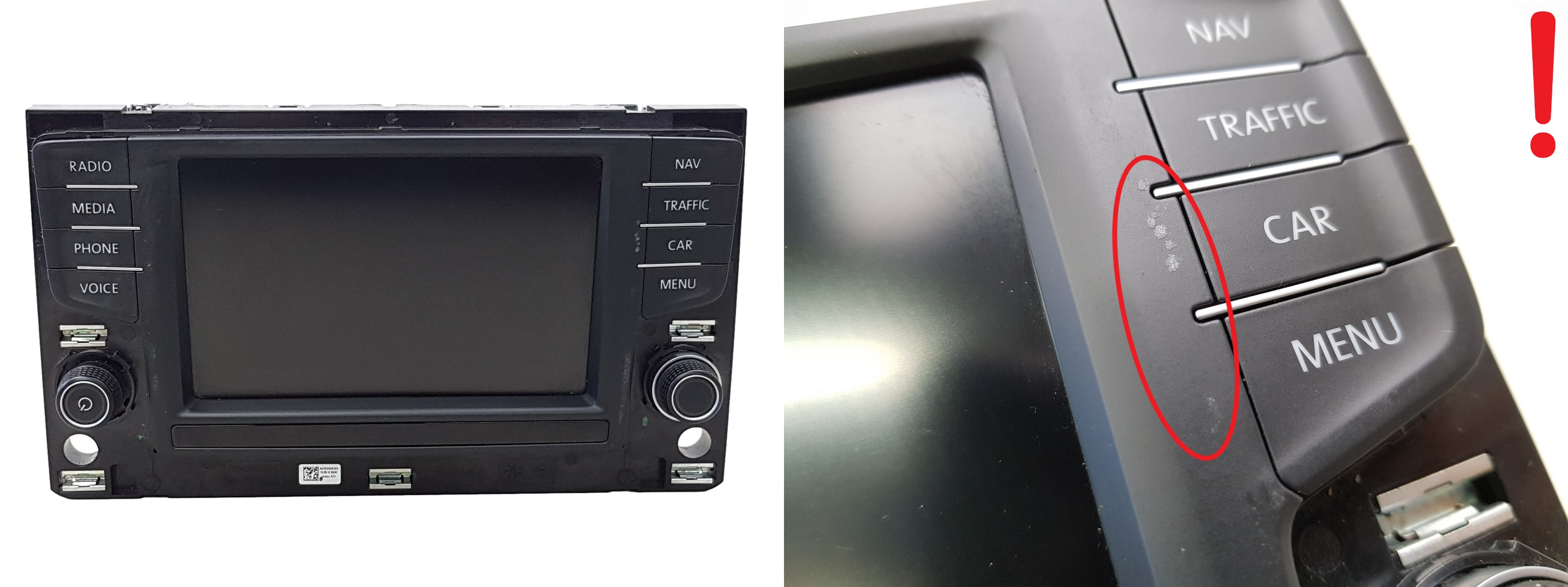 Ecrã do rádio Navi Volkswagen 3G0919605D A2C93427300 ABT Std2 Nav main product photo