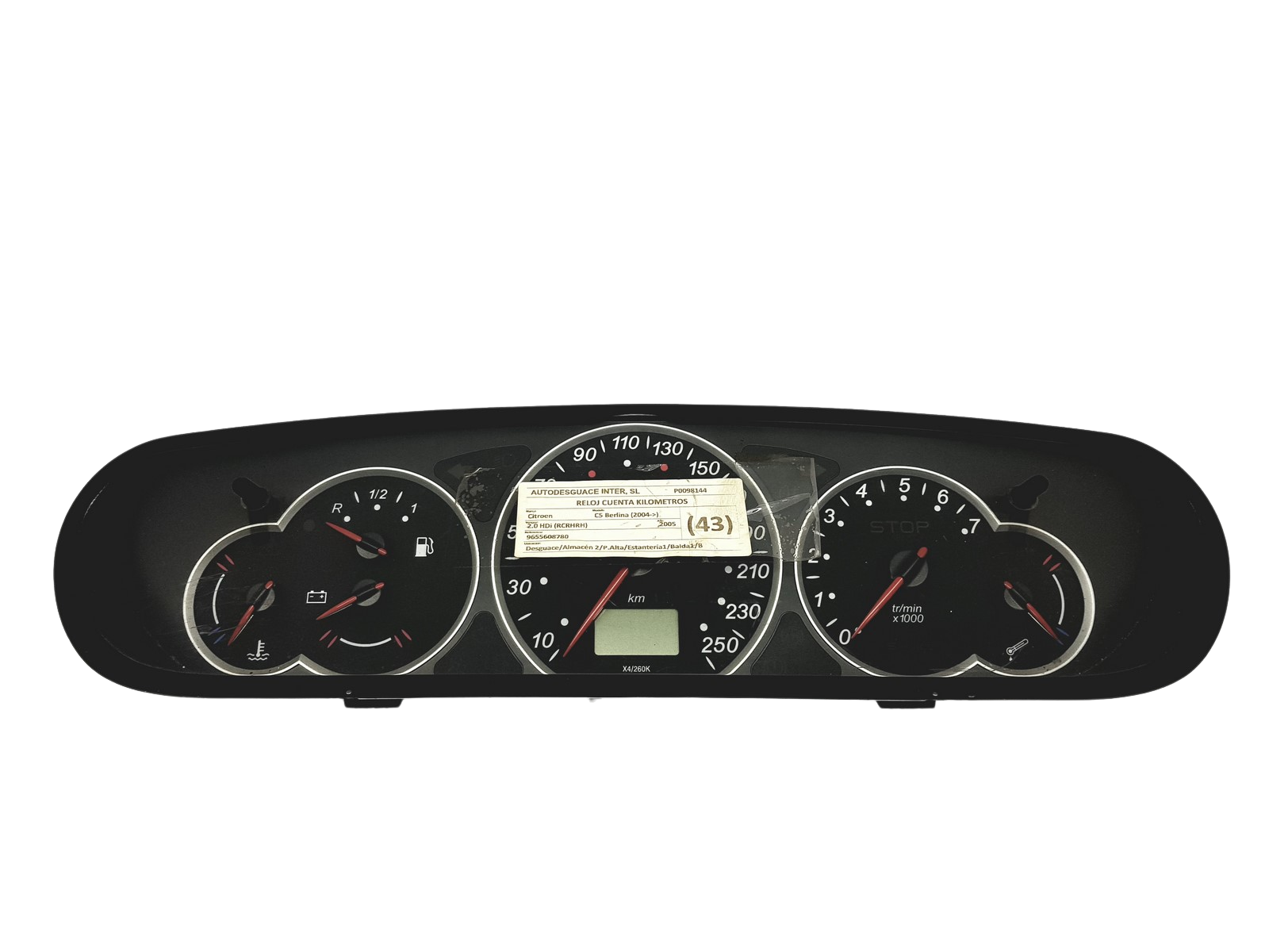 Conta-rotações Citroen C5 Lift 9655608780 52836 main product photo