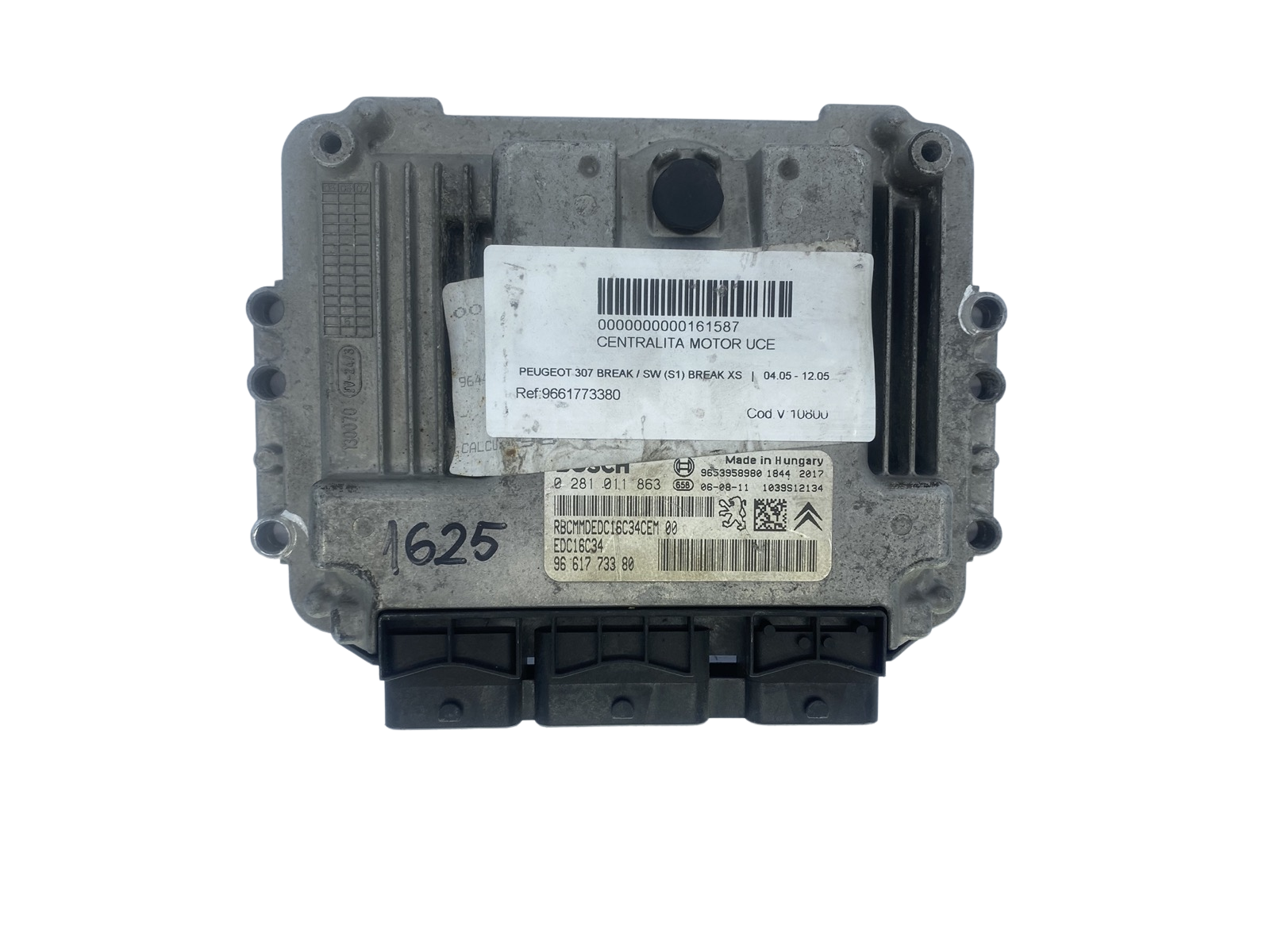 Unidade de Controlo 0281011863 9661773380 9653958980 PSA Bosch 51601 main product photo