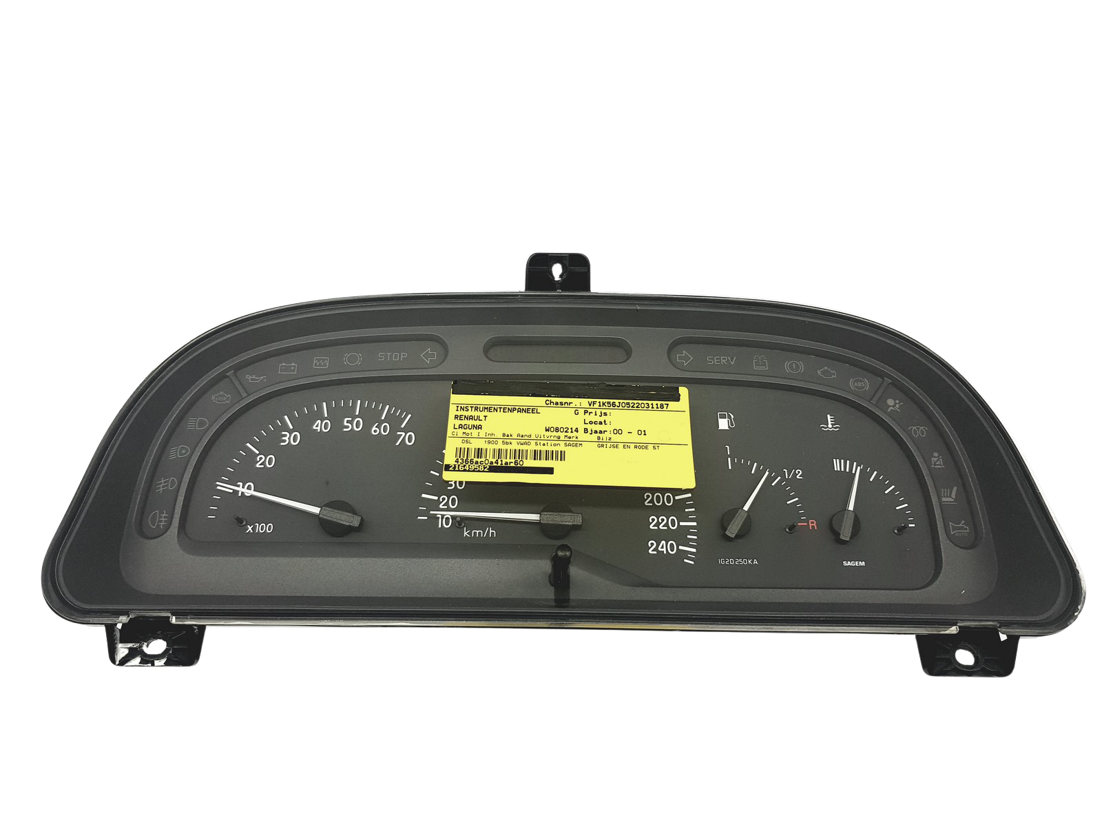 Conta-rotações Renault Laguna IG2D250KA 49010 main product photo