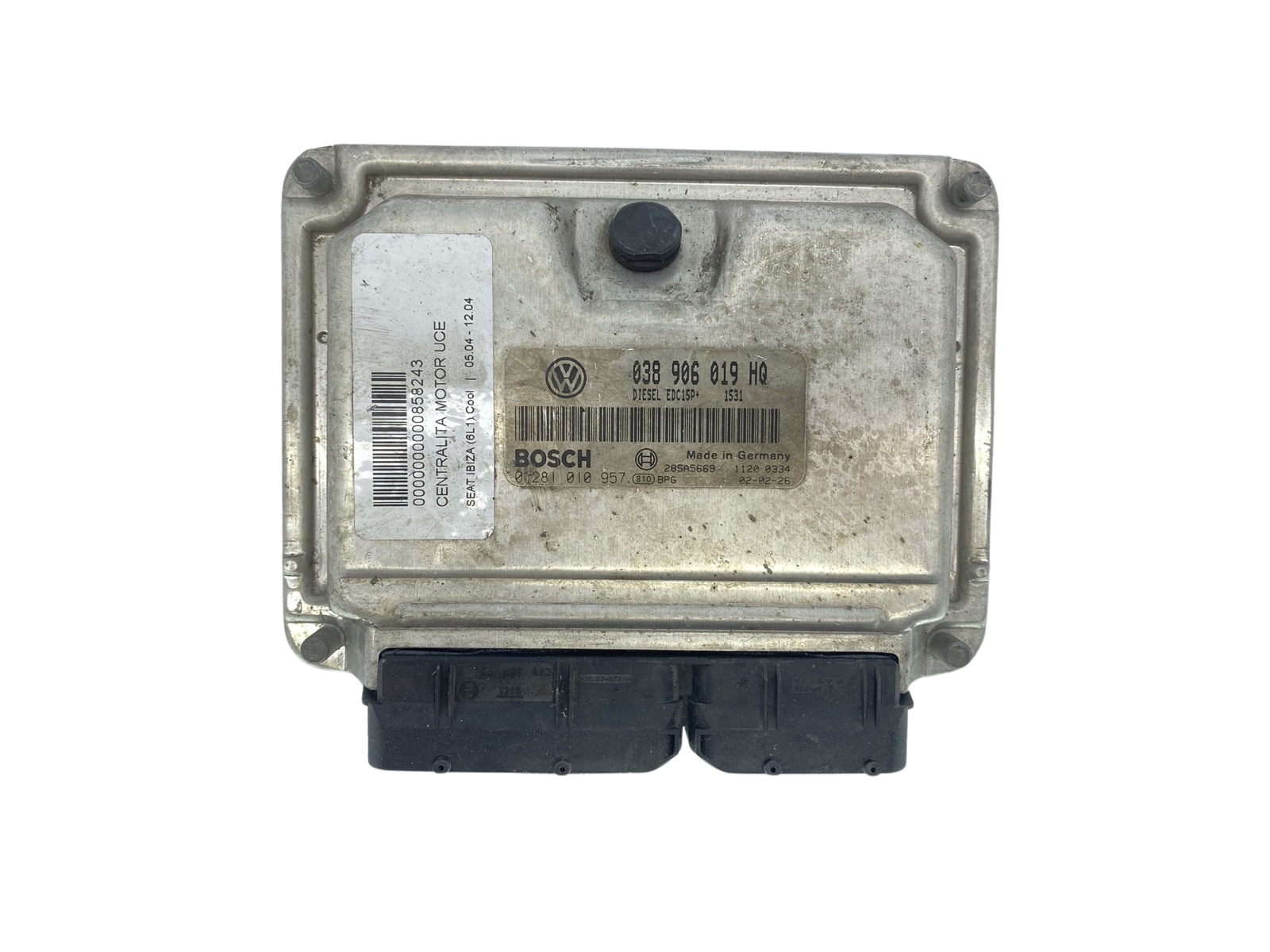 Unidade de Controlo 038906019HQ 0281010957 VW Seat Bosch 63201 main product photo