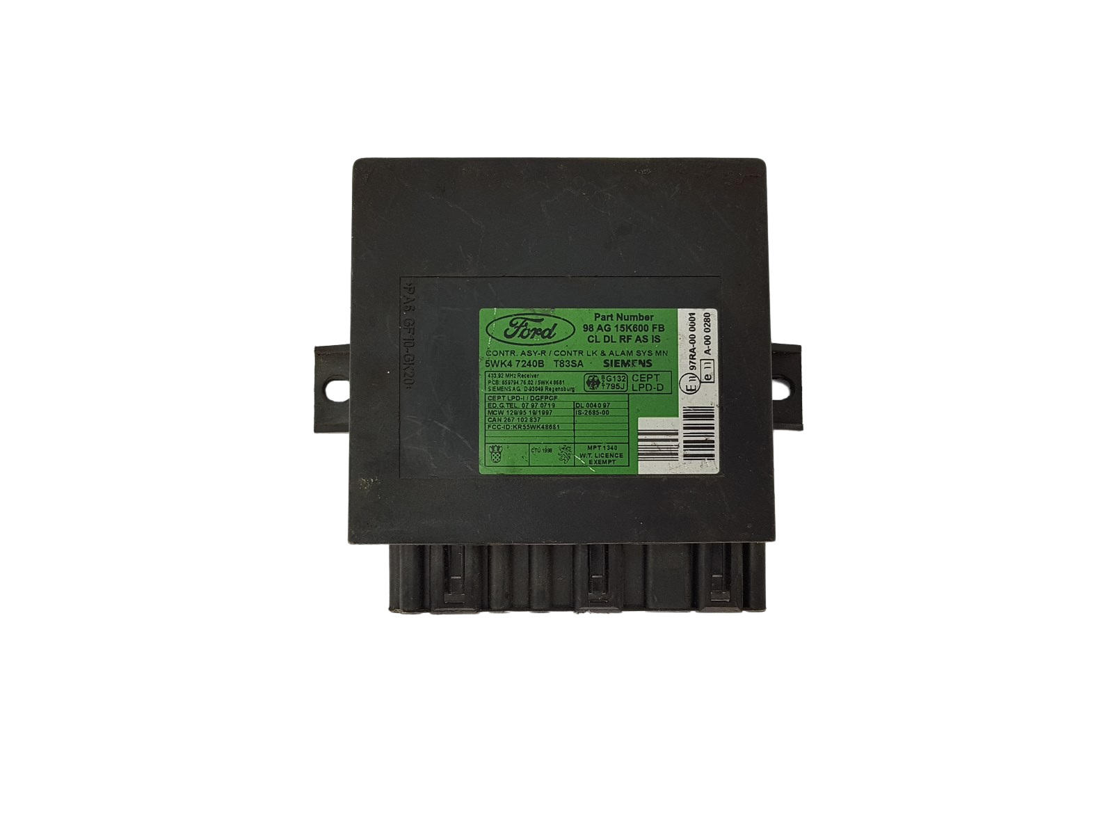 Unidade de Controlo 98AG15K600FB 5WK47240B T83SA Ford Siemens main product photo