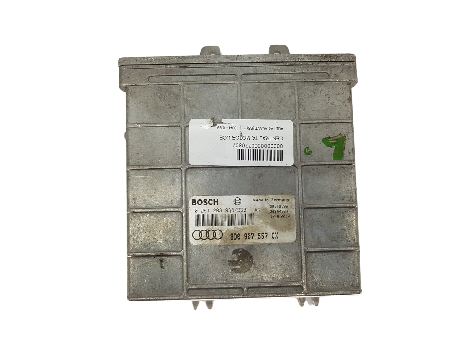 Unidade de Controlo do Motor ECU 8D0907557CX 0261203938/939 Audi Bosch 3767 main product photo